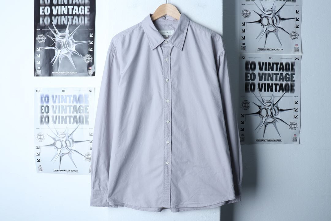 (M) 유니온블루 셔츠 남방 그레이 무지 솔리드 이미지