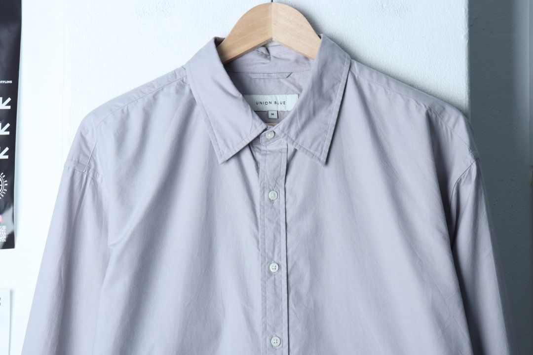 (M) 유니온블루 셔츠 남방 그레이 무지 솔리드 이미지