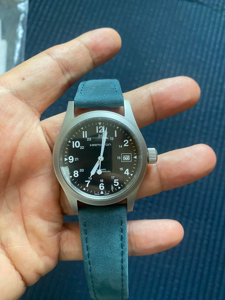해밀턴 카키필드 메카니칼 구형 38미리 블랙 H694390 판매 교환가능 이미지