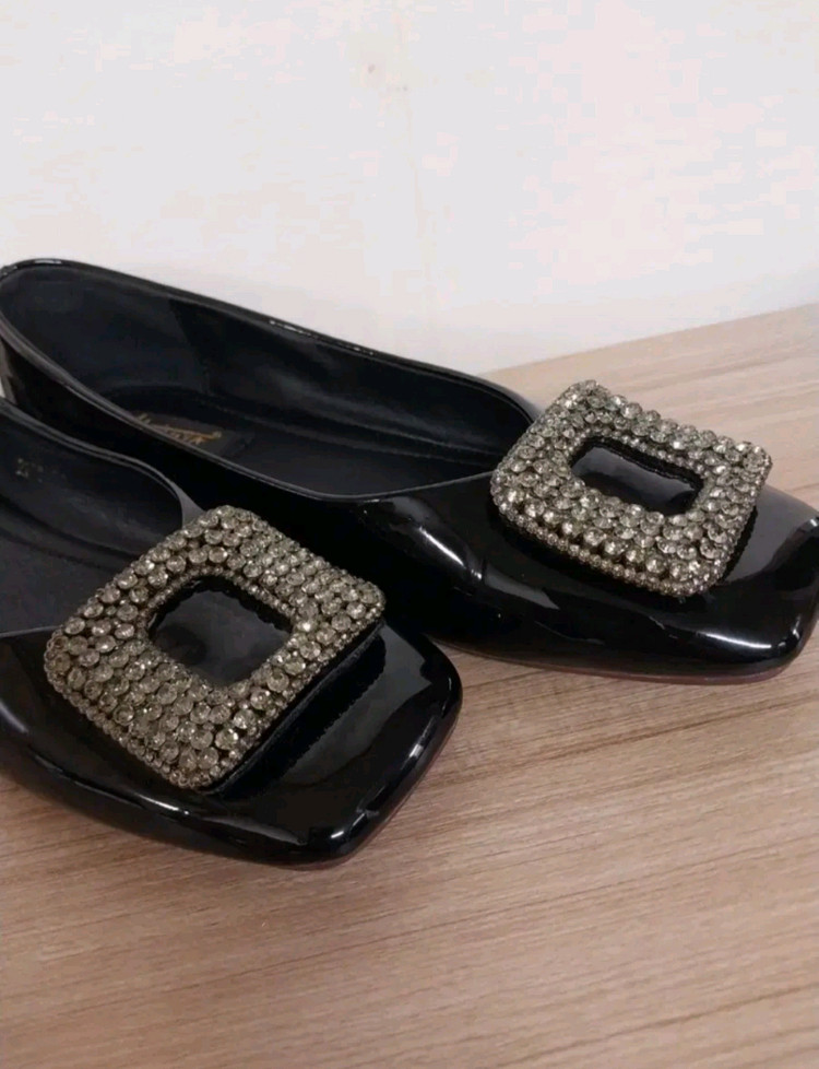 여성 스퀘어 큐빅 플랫슈즈, 가죽로퍼 (36/ 230)--2