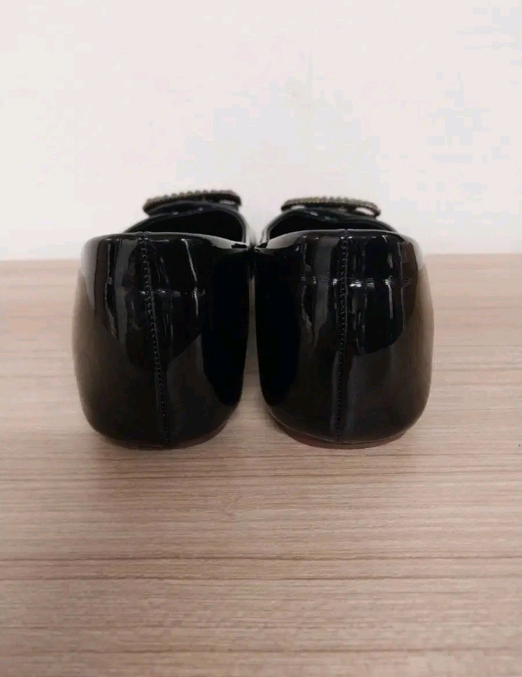 여성 스퀘어 큐빅 플랫슈즈, 가죽로퍼 (36/ 230)--5