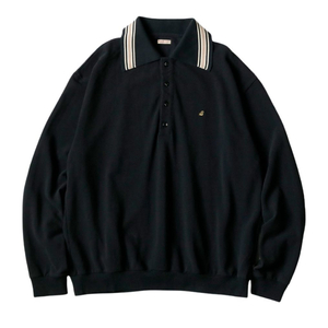 [2] 캐피탈 피케 랑글 컬러 레트로 폴로 블랙