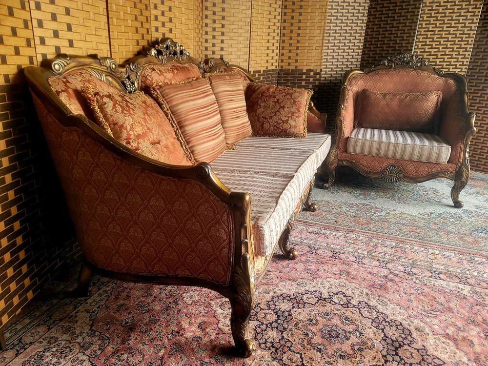 *소파맨*수입*패브릭*엔틱소파 세트 이미지