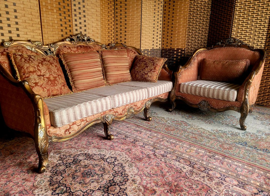 *소파맨*수입*패브릭*엔틱소파 세트 이미지