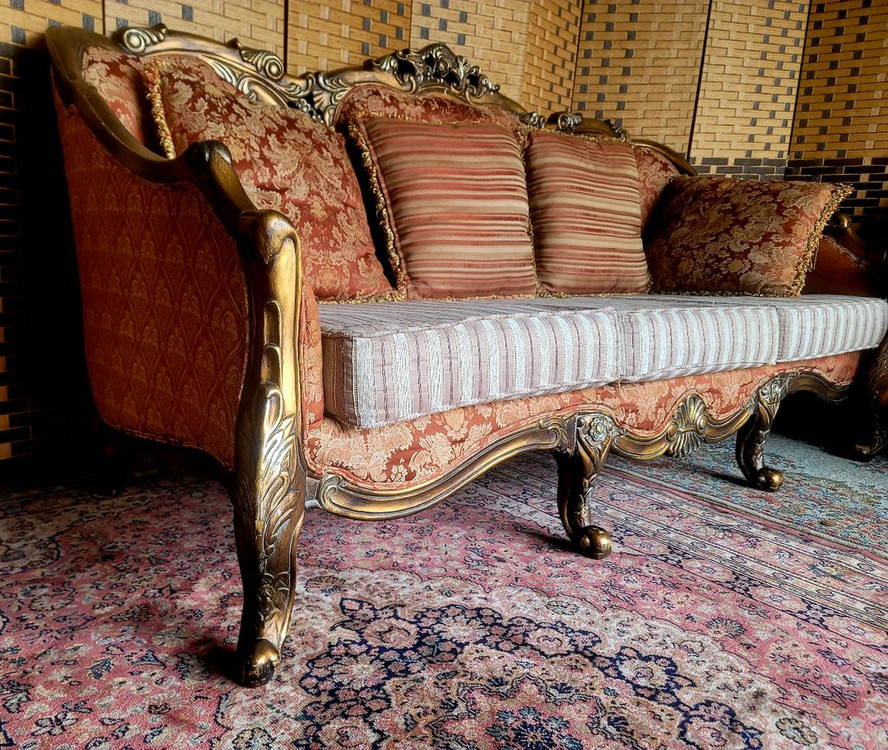 *소파맨*수입*패브릭*엔틱소파 세트 이미지