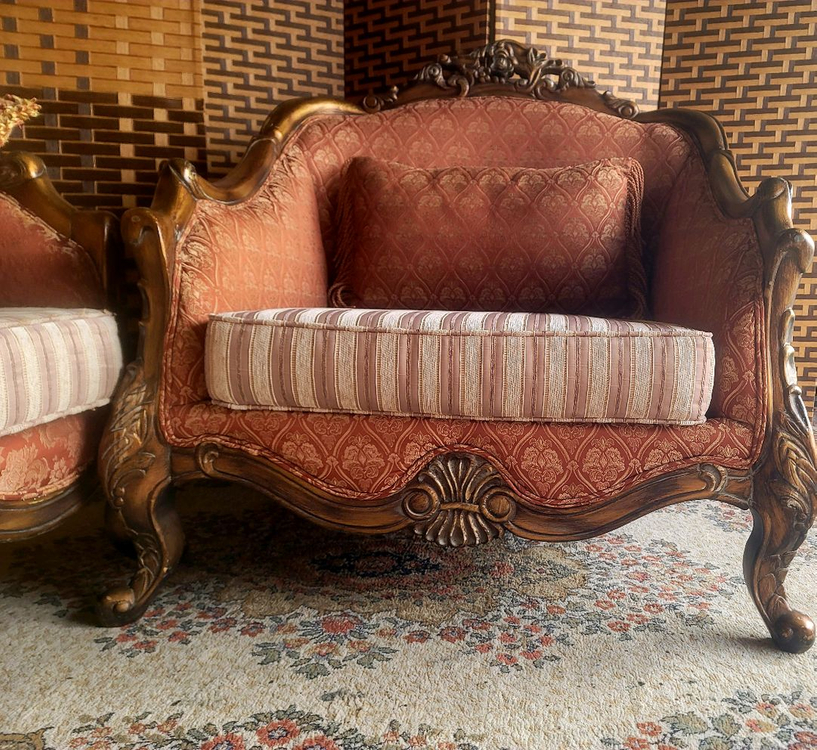 *소파맨*수입*패브릭*엔틱소파 세트 이미지