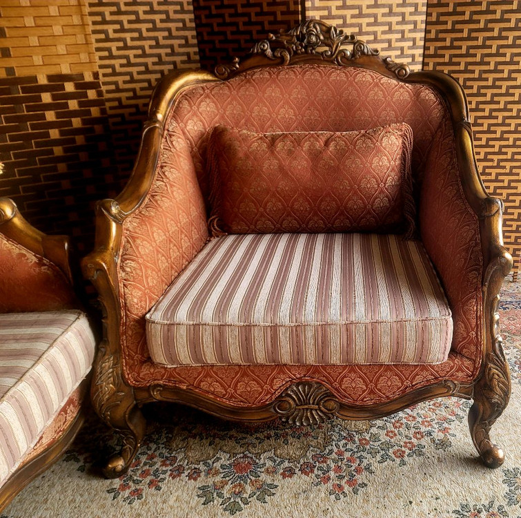 *소파맨*수입*패브릭*엔틱소파 세트 이미지