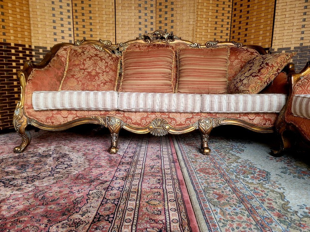 *소파맨*수입*패브릭*엔틱소파 세트 이미지