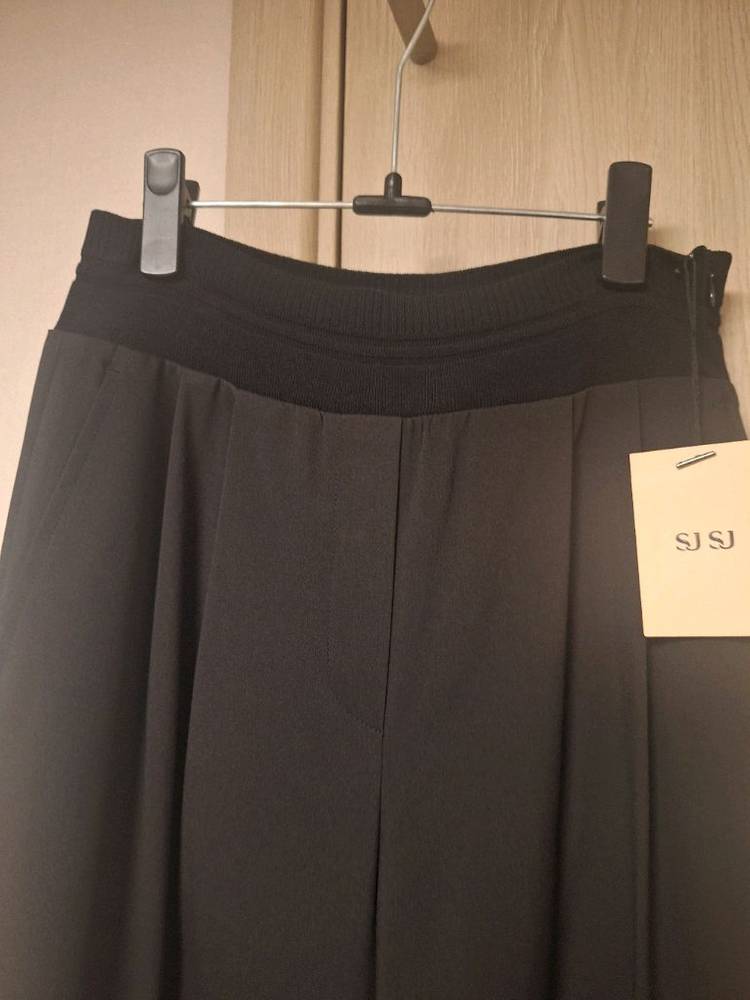 새상품 ㅡ한섬 에스제이 sjsj 봄신상 리브밴딩 투턱 와이드팬츠--2