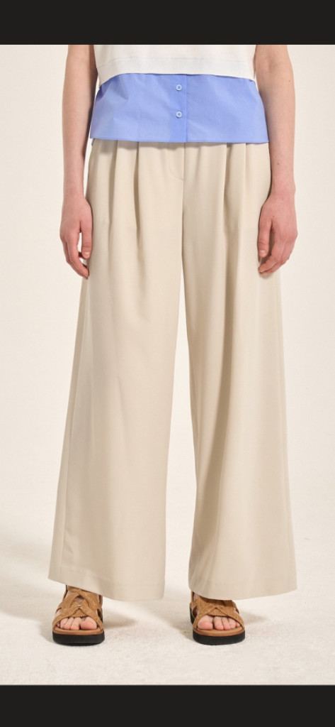 새상품 ㅡ한섬 에스제이 sjsj 봄신상 리브밴딩 투턱 와이드팬츠--7