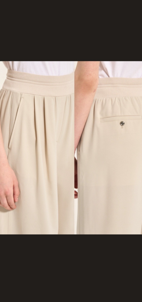 새상품 ㅡ한섬 에스제이 sjsj 봄신상 리브밴딩 투턱 와이드팬츠--8