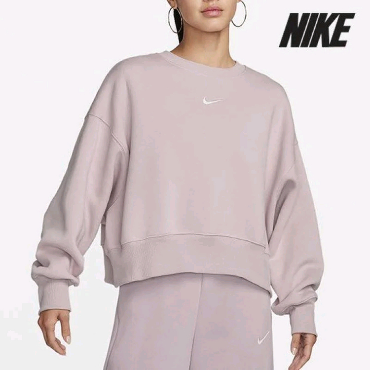 나이키 여성 루즈핏 크롭 맨투맨 S--1