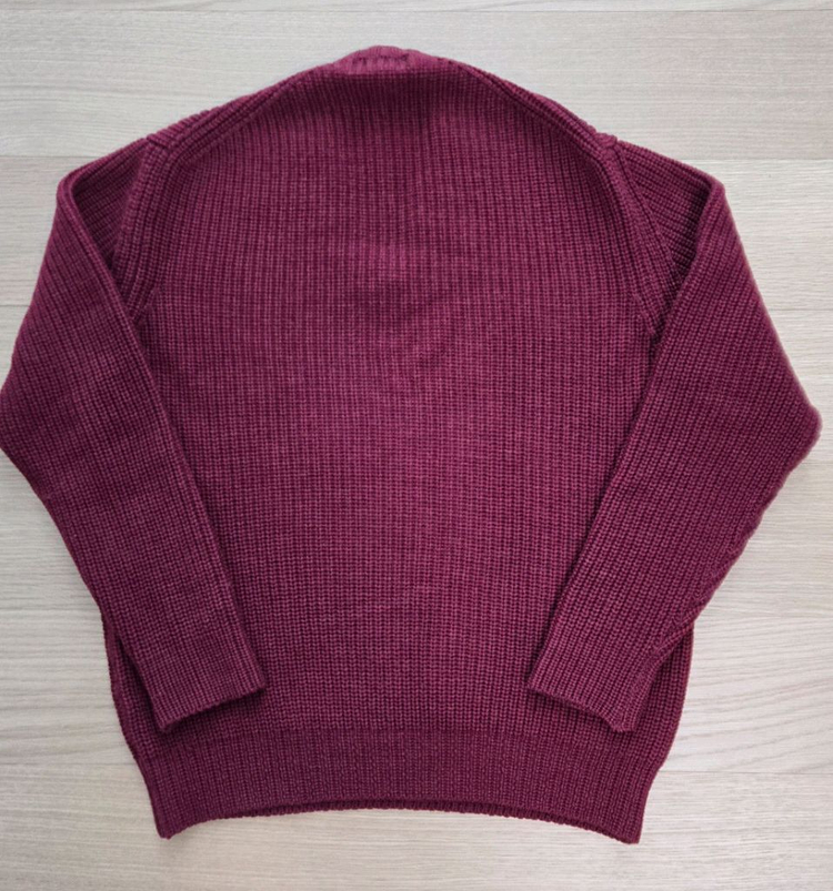 프링글 아가일 V넥 울니트 버건디 100사이즈 이미지