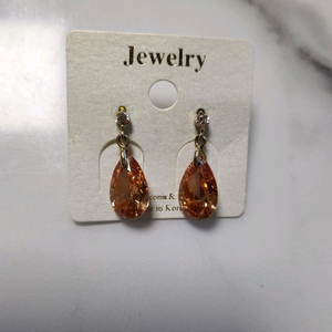 샴페인 골드 드롭 귀걸이