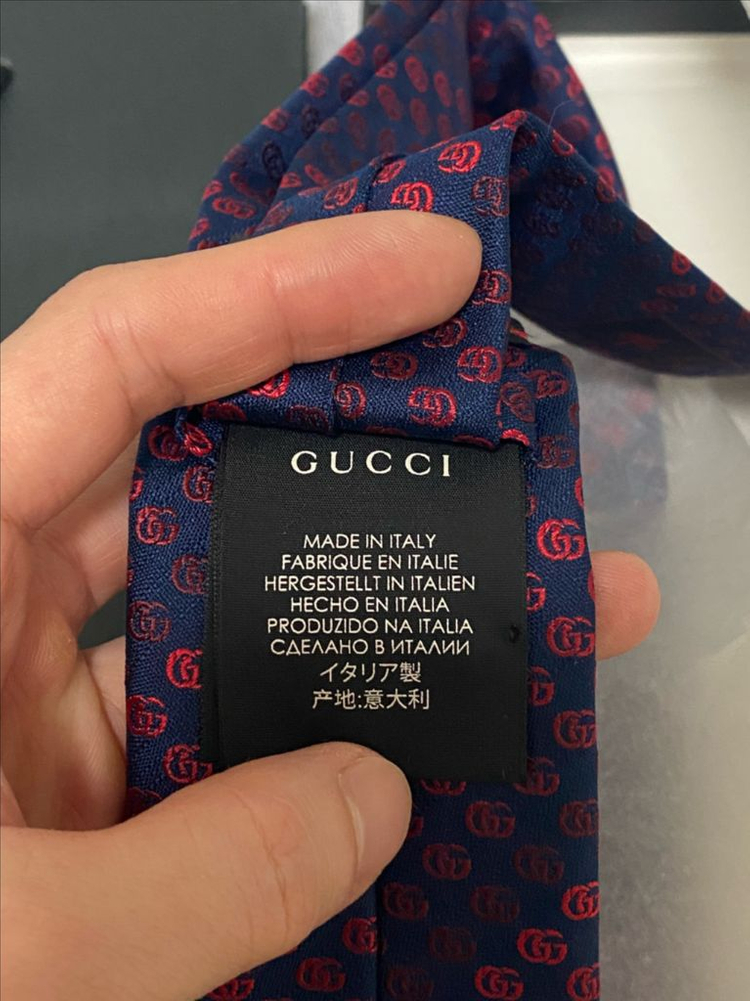 구찌 GG로고 실크넥타이 이미지