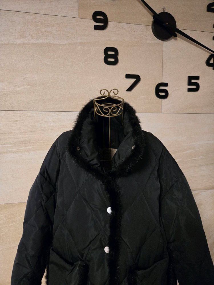 [77] 밍크 트리밍 퀼팅 덕다운 패딩--2