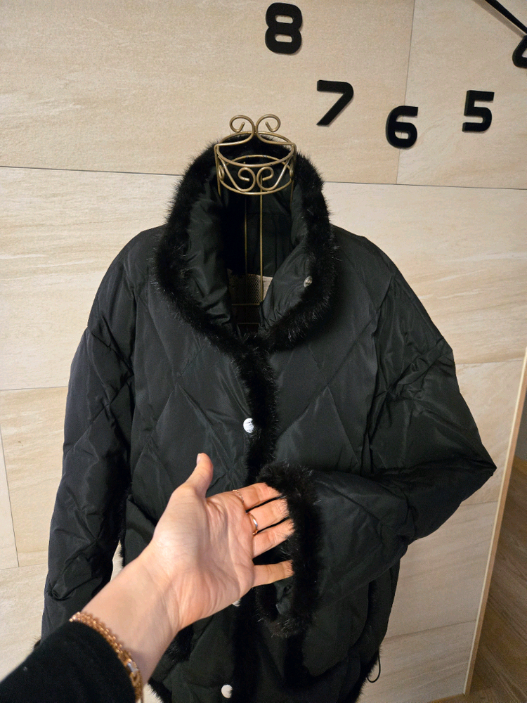 [77] 밍크 트리밍 퀼팅 덕다운 패딩--5