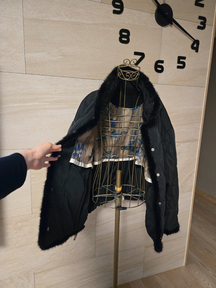 [77] 밍크 트리밍 퀼팅 덕다운 패딩--6