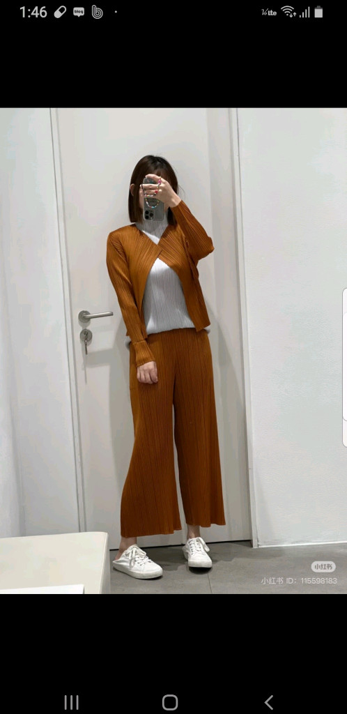 새상품)플리츠플리즈 11월 먼슬리가디건 블랙 이세이미야케--6