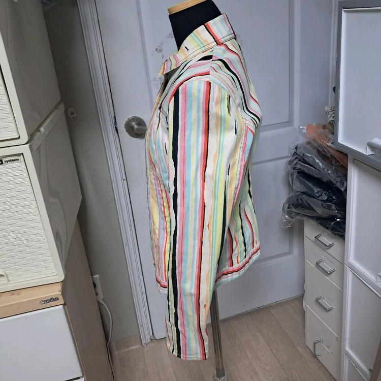 겐조 정품 스트라이프 데님 자켓 40사이즈(약55)--2