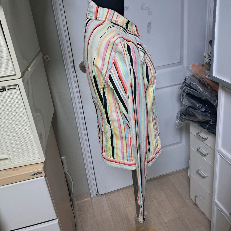 겐조 정품 스트라이프 데님 자켓 40사이즈(약55)--3