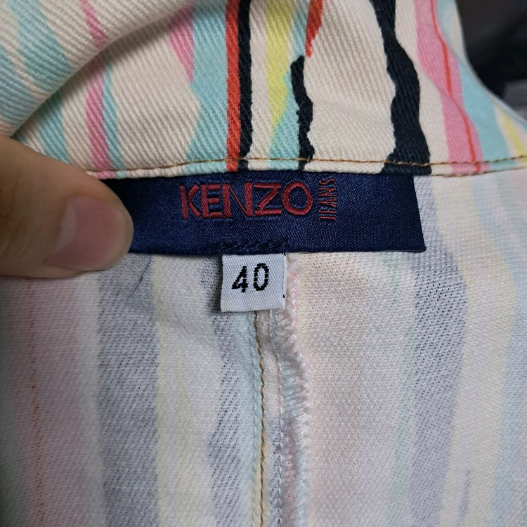 겐조 정품 스트라이프 데님 자켓 40사이즈(약55)--5