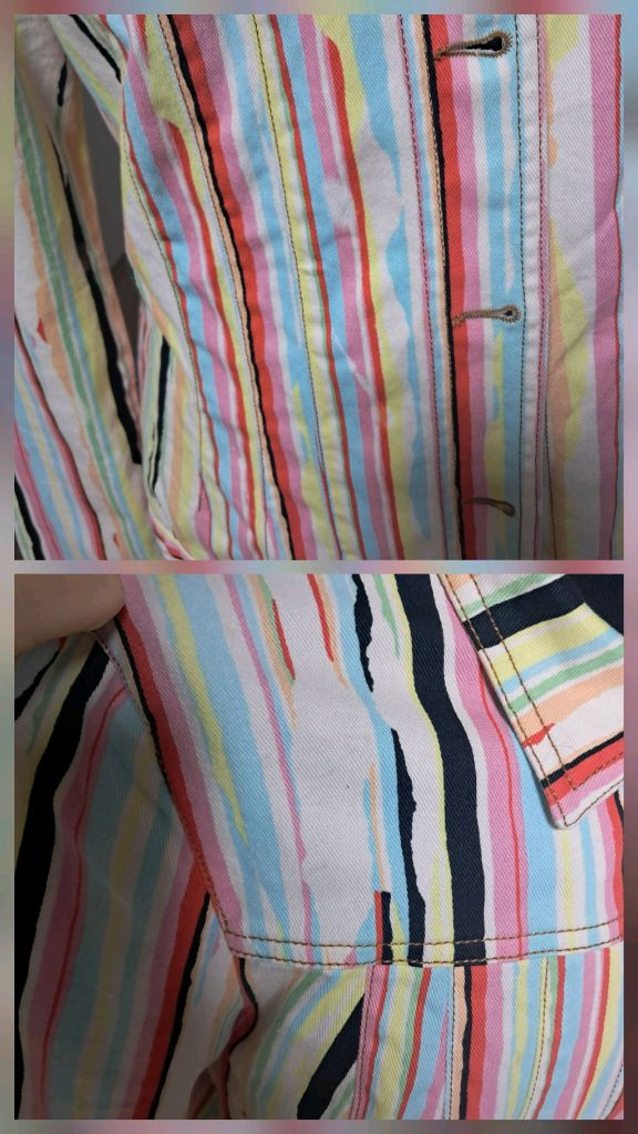 겐조 정품 스트라이프 데님 자켓 40사이즈(약55)--6