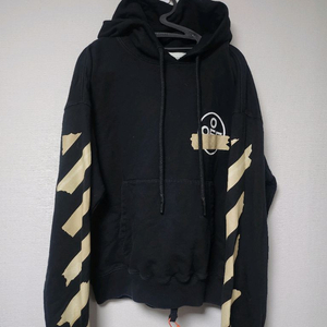 오프화이트 테이프 로고 후드티 이미지