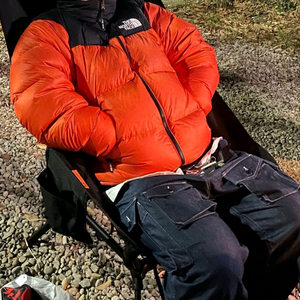 노스페이스 1996 눕시 패딩 오렌지 이미지