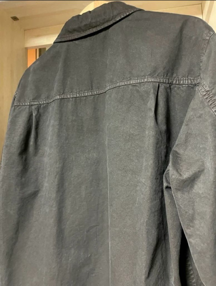 24FW 스톤 아일랜드 가먼트 다이드 집 오버셔츠 블랙 - XL 이미지