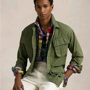 polo 폴로 립스탑 오버셔츠(퍼티그 자켓) 그린 L사이즈 새상품 판매