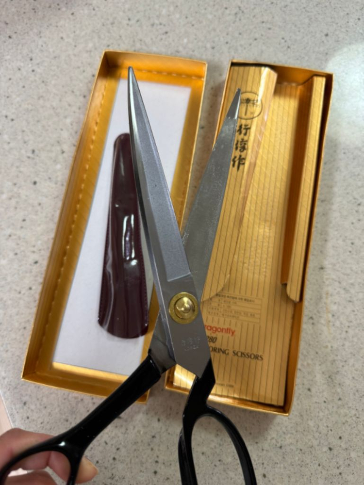 새것 미사용 잠자리표 재단가위 280mm 공업용가 이미지