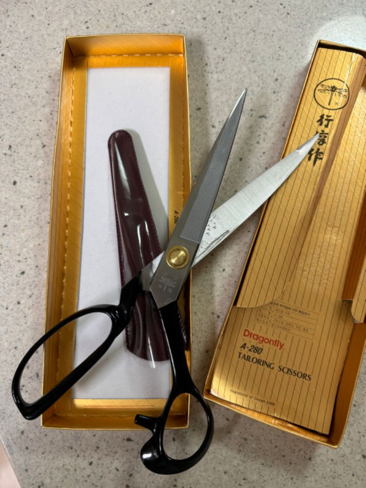 새것 미사용 잠자리표 재단가위 280mm 공업용가 이미지