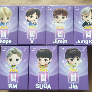 맥도날드 BTS 타이니탄 피규어세트(1차&2차) 팝니다 이미지