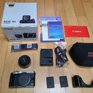 캐논 EOS M6 + 22mm 미러리스 카메라 풀박스
