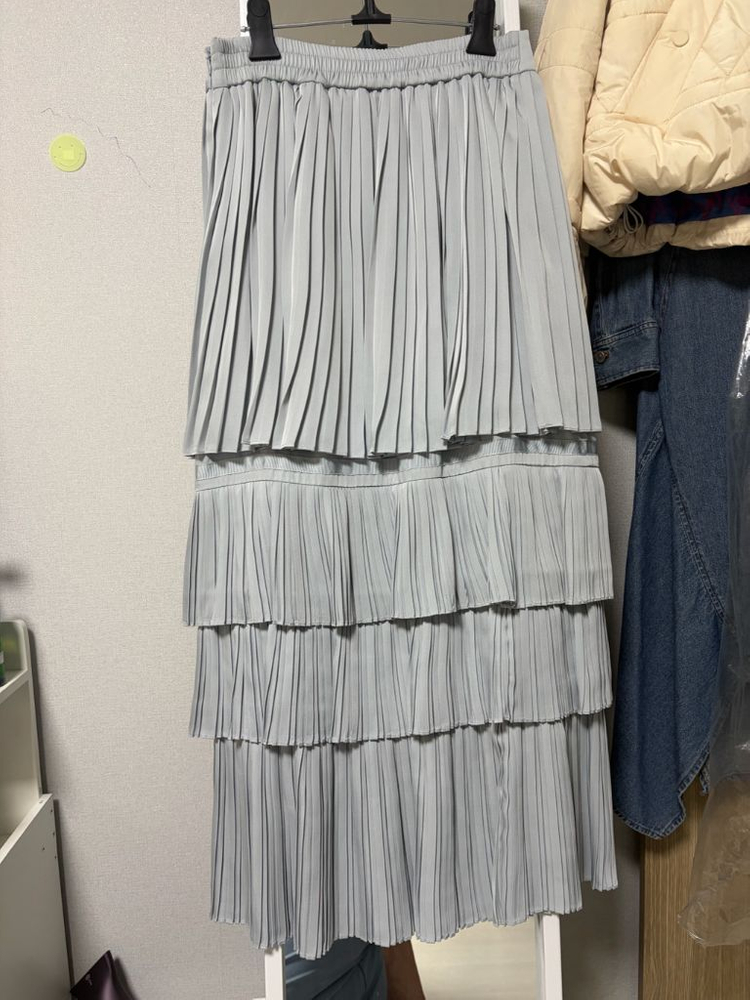 럭키슈에뜨 플리츠 레이어드 스커트36--2