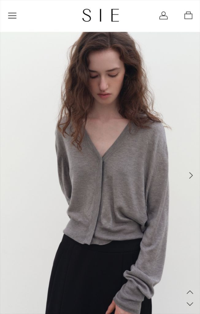 시에 sie 소프티 루즈 가디건 free + 아르 소프티 슬리브리스 XS - 그레이--2