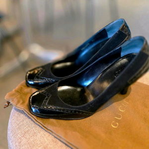 구찌 정품 블랙 펌프스 36.5 (235) / 박스 더스트백 풀구성 이미지