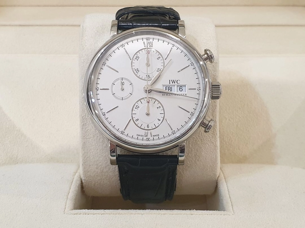 IWC 포르토피노 크로노그래프 흰판 가죽줄 IW391007 - 안심되는 중고거래
