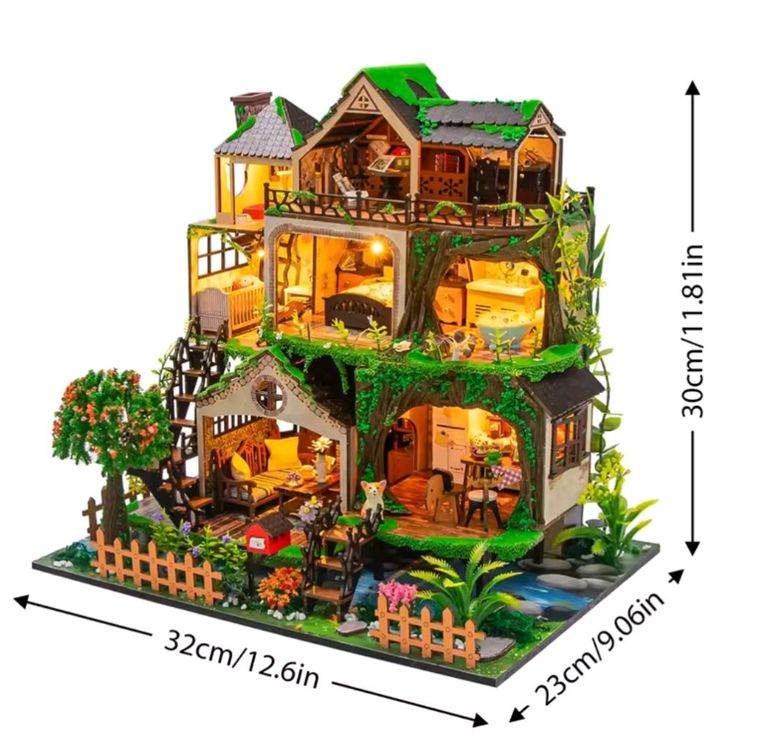 미니어처하우스-숲속의3층집 이미지