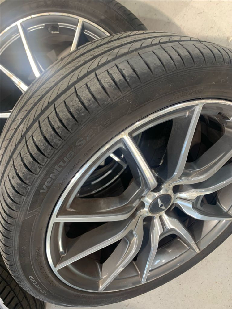 g70 순정 19인치 휠 현대 제네시스 프론트4짝 타이어 세트--7