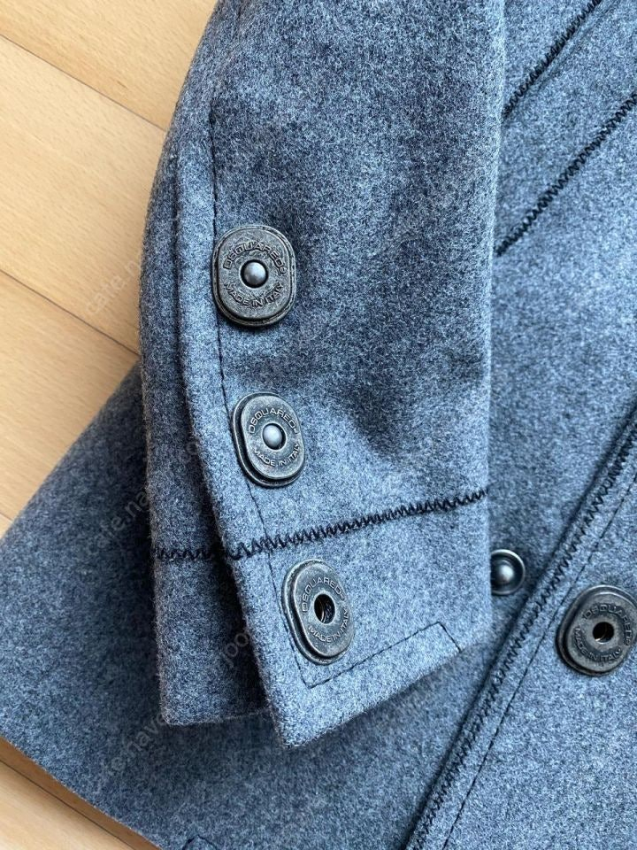 디스퀘어드2 DSQUARED2 D2 해군캡틴 견장 피코트 피콧 코트 자켓 46사이즈 정품핸드메이드 이미지