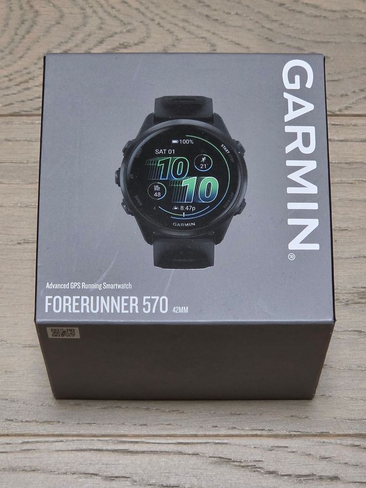 가민 포러너 570 42mm 블랙 SSS급 (정품 스트랩 2개, 힐링쉴드 필름 5개)--5