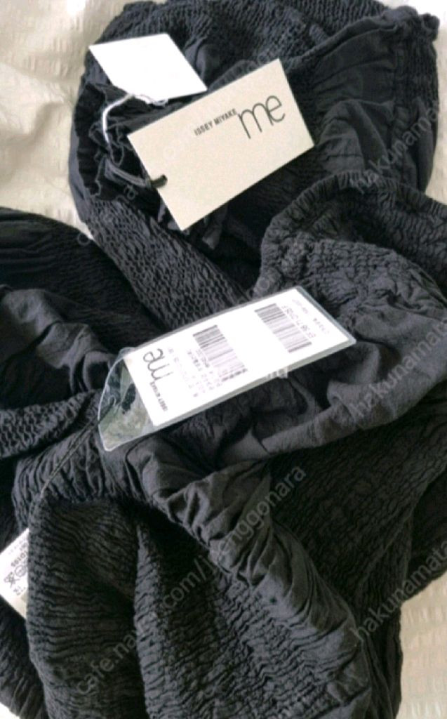 미 이세이미야케 플리츠플리즈 슈링크원피스 블랙 새상품--1