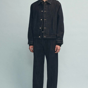 타임옴므 턱 디테일 와이드 데님 팬츠 이미지