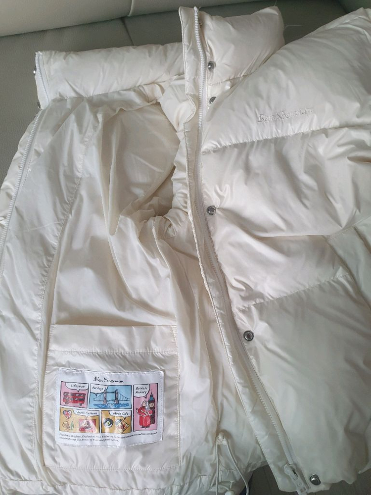 Ben Sherman 아이보리 패딩 85--1