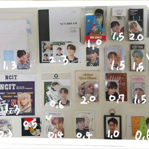 엔시티 제노 마크 정우 해찬 지성 포카 엠디 굿즈 이미지