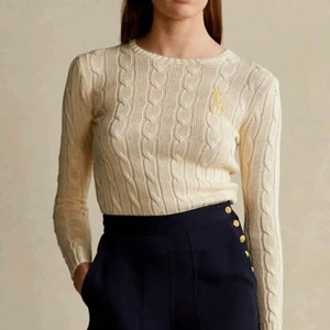 폴로 Polo 여성비즈 빅포니 코튼 니트 S