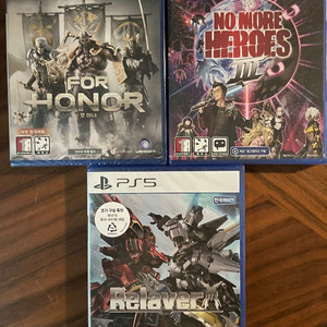 PS4/PS5 미개봉 타이틀 3종 세트(택포) 포아너,노모어히어로즈,리레이어