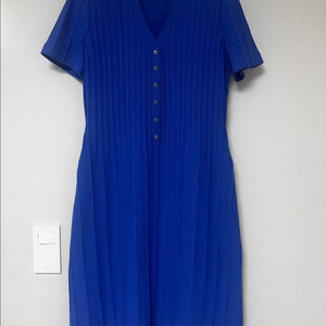 ST.JOHN 센존스포츠 블루 니트원피스